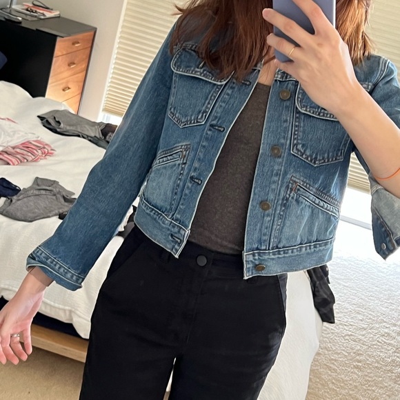 Reformation cropped Jean jacket - Picture 3 of 4